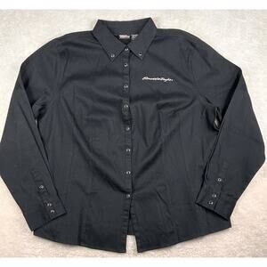 Harley-Davidson Racing Screamin Eagle Casual Snap Button Down Shirt Womens Sz 2W